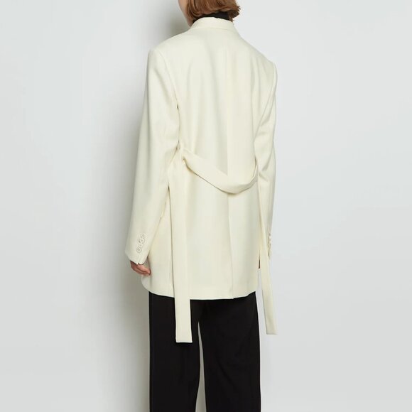 Dries Van Noten "Bomeos" Blazer in Ivory, size Large - Picture 2 of 11